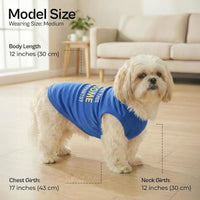 With A Shirt This Awesome Blue Embroidered Dog Tee