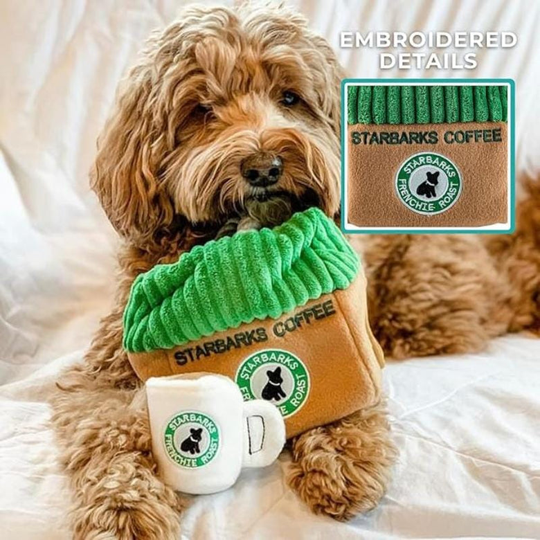 Haute Diggity Dog dog toys Starbarks Coffee House Interactive Plush Dog Toy