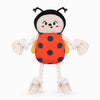 Hugsmart Products Inc Dog Toys Puppy Garden Spring Ladybug Plush Rope Dog Toy