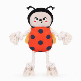 Hugsmart Products Inc Dog Toys Puppy Garden Spring Ladybug Plush Rope Dog Toy