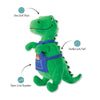 Petshop by Fringe Studio dog toys "I Dig You" Garden Time Rex Plush Squeak Dog Toy