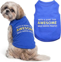 With A Shirt This Awesome Blue Embroidered Dog Tee
