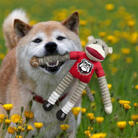 GA Bulldogs Sock Monkey Plush Dog Toy