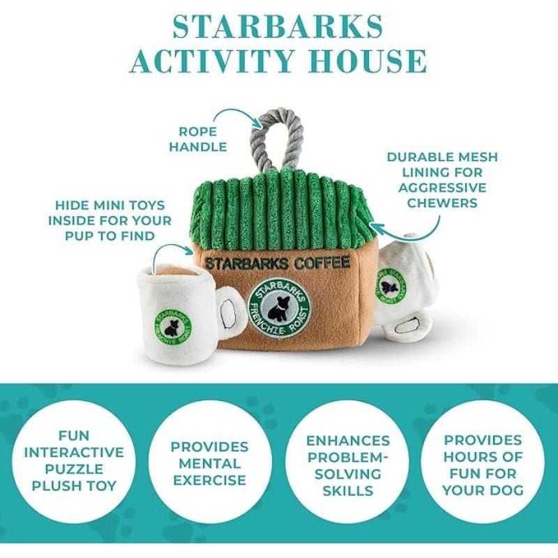 Haute Diggity Dog dog toys Starbarks Coffee House Interactive Plush Dog Toy
