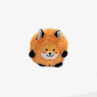 ZippyPaws dog toys Bushy Throw Fox Plush Dog Toy
