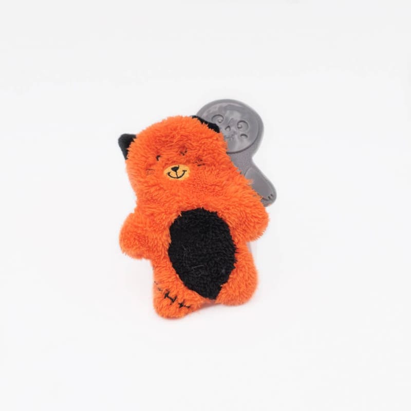 ZippyPaws dog toys Halloween Bonez 2 in 1 Plush Orange Zombie Cat Dog Toy