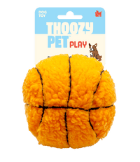 Thoozy dog toys Basketball Plush Squeak Dog Toy 4"