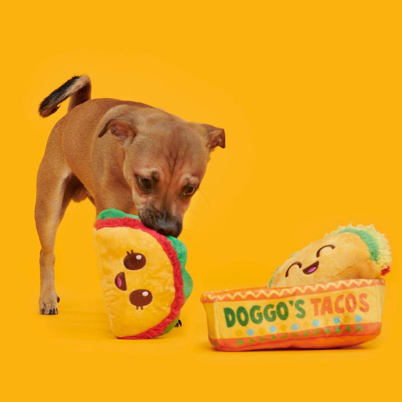 BARK dog toys Doggos Tacos Plush Dog Toy Set - 3 Pc