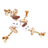 S'mores Rope Beige Stacked Tug Plush Squeaky Dog Toy