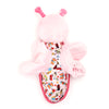 Pink Butters Fly Spring Canvas Plush Wing Flapping Dog Toy