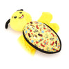 Yellow Buzzy Bee Spring Canvas Plush Wing Flapping Dog Toy