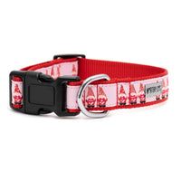 Cupid Gnomes Red / Pink Holiday Dog Collar