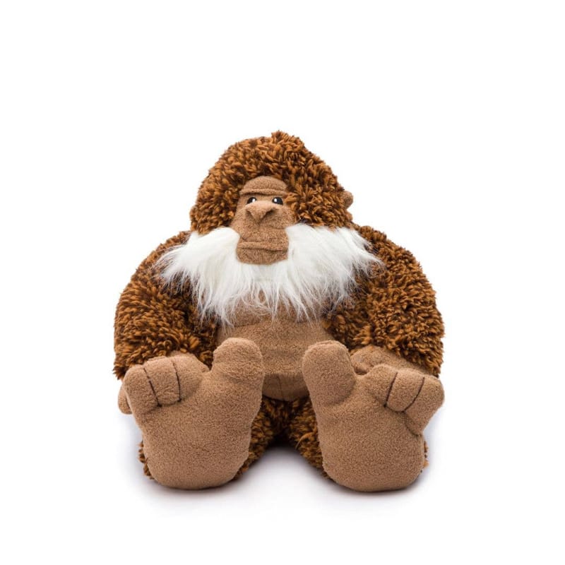 fabdog dog toys SM Fluffy Bigfoot Brown Plush Squeak Dog Toy - 2 Sizes