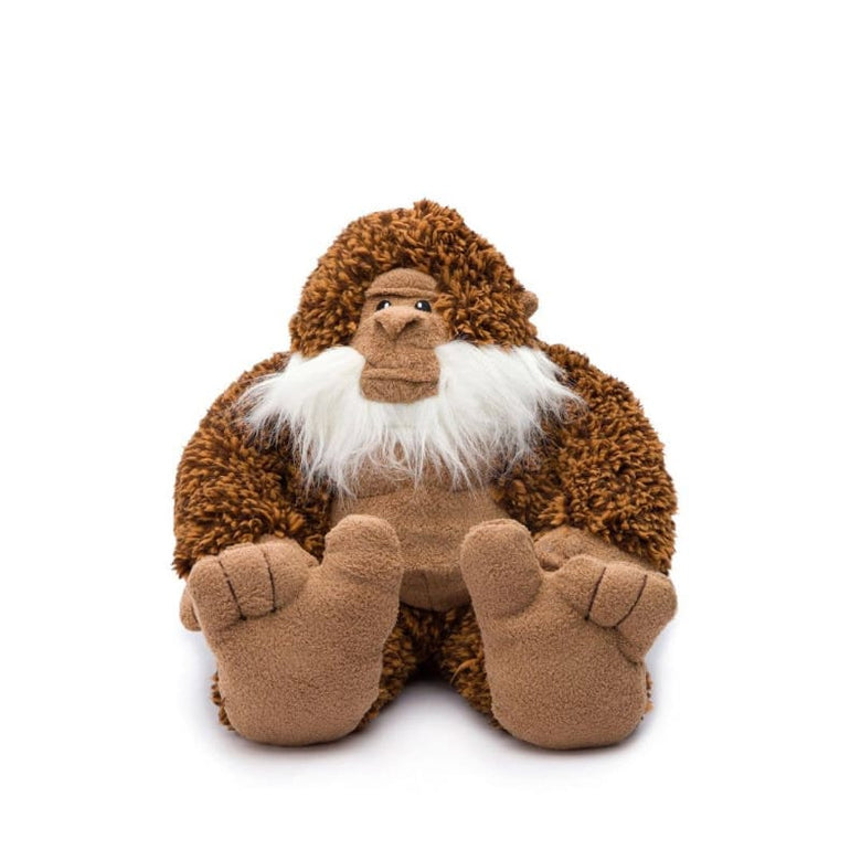 fabdog dog toys SM Fluffy Bigfoot Brown Plush Squeak Dog Toy - 2 Sizes