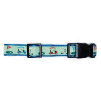 The Worthy Dog COLLARS Let's Play Some Golf Green Dog Collar