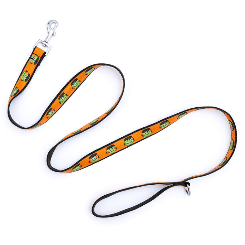 Halloween Season Orange Frank Dog Leash - Large