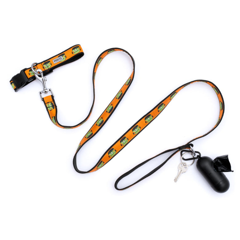 Halloween Season Orange Frank Dog Leash - Large