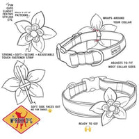 The Worthy Dog Collars Americana Holiday Flower Pet Collar Attachment