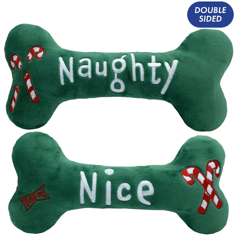 Huxley & Kent Huxley & Kent - Naughty Nice Bone Dog Toy: Large