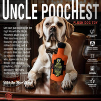 Chomp Haus Dog Toys Uncle Poochest Plush Bottle Squeaky Dog Toy