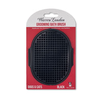 Warren London Pet Combs & Brushes Black Grooming Bath Brush