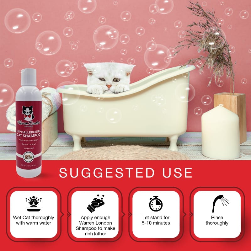 Warren London Cat Supplies Cat Hypoallergenic Shampoo - Unscented