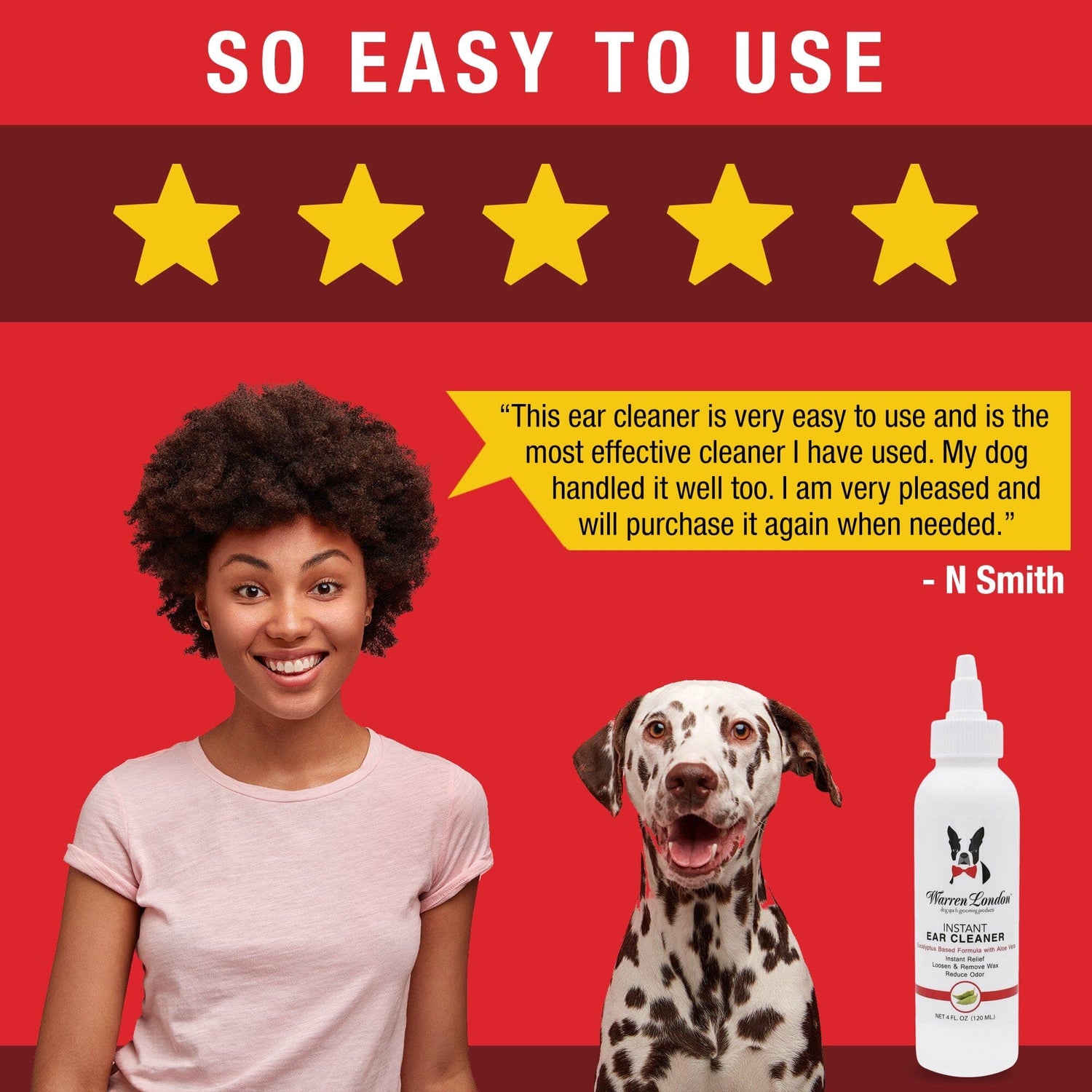 Warren London Spa Product Instant Ear Cleaner For Dogs 12 oz or 1 gallon - Professional Size - Removes Wax and Odor