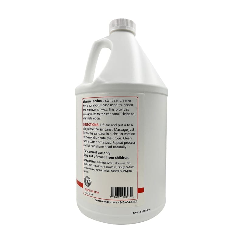 Warren London Spa Product Instant Ear Cleaner For Dogs 12 oz or 1 gallon - Professional Size - Removes Wax and Odor