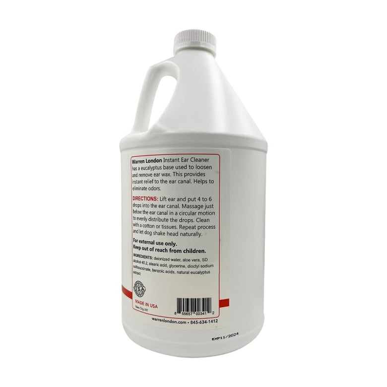 Warren London Spa Product Instant Ear Cleaner For Dogs 12 oz or 1 gallon - Professional Size - Removes Wax and Odor