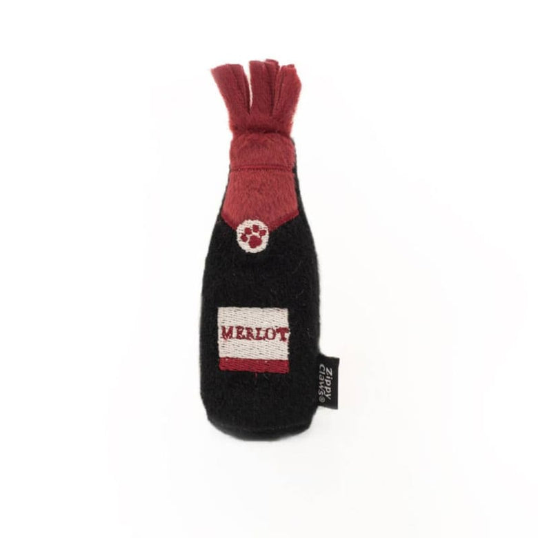 ZippyClaws Cat Toys Cat Crusherz Merlot Plush Cat Toy