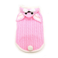 Dogo Pet dog apparel XL Cable Pink Bunny Hooded Dog Sweater - Only Available in Size XL and 2XL
