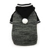 Dogo Pet Fashions Sweaters 2XS Contrast Hoodie Black Dog Sweater