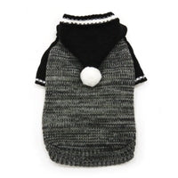Dogo Pet Fashions Sweaters 2XS Contrast Hoodie Black Dog Sweater