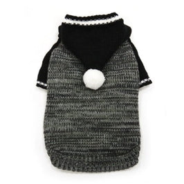 Dogo Pet Fashions Sweaters 2XS Contrast Hoodie Black Dog Sweater