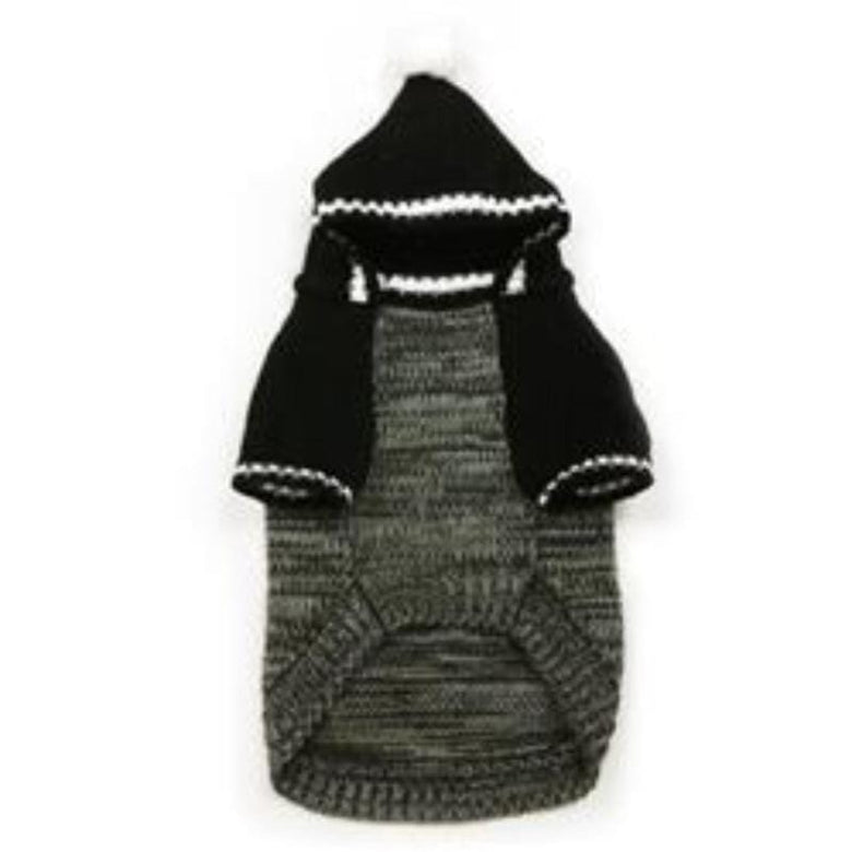 Dogo Pet Fashions Sweaters Contrast Hoodie Black Dog Sweater