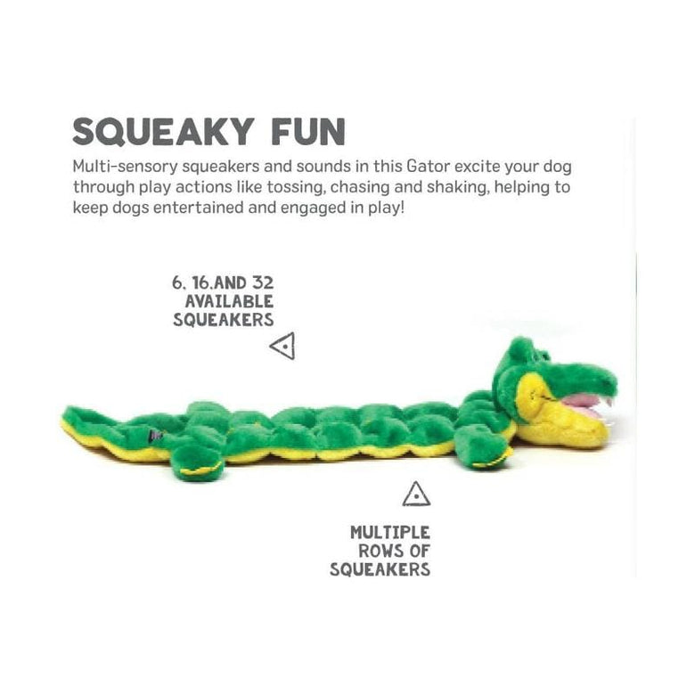 Outward Hound dog toys Squeaker Matz Gator Plush Dog Toy