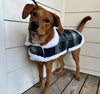 Doggie Design Jackets Sherpa Lined Dog Harness Coat Blue & Green Plaid with Matching Leash