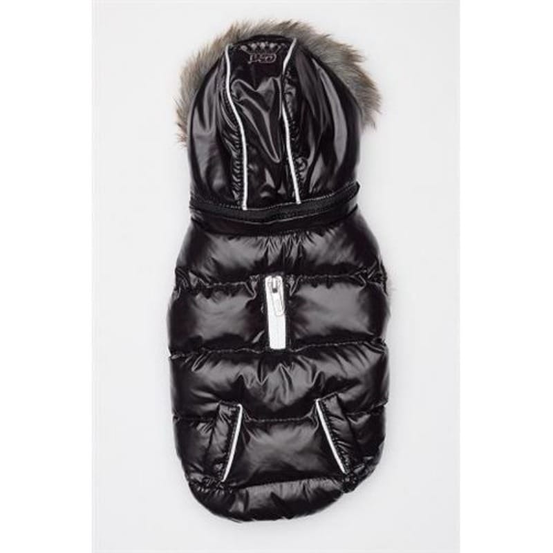 Barker's Bowtique Jackets-Coats XL Elite Reflective Black Pet Coat - Only Available in Size XL