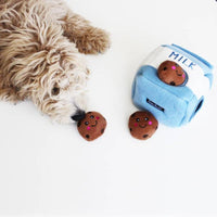 Zippypaws dog toys Milk & Cookies Plush Interactive Dog Toy