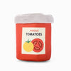 Hugsmart Products Inc dog toys Party Sunday Tomato Can Interactive Canvas and Plush Dog Toy Set - 4 Pc