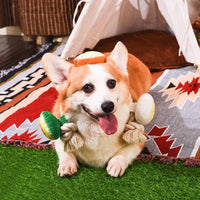 Hugsmart Products Inc dog toys Avocado Collection Toast and Egg Rope Plush Dog Toy