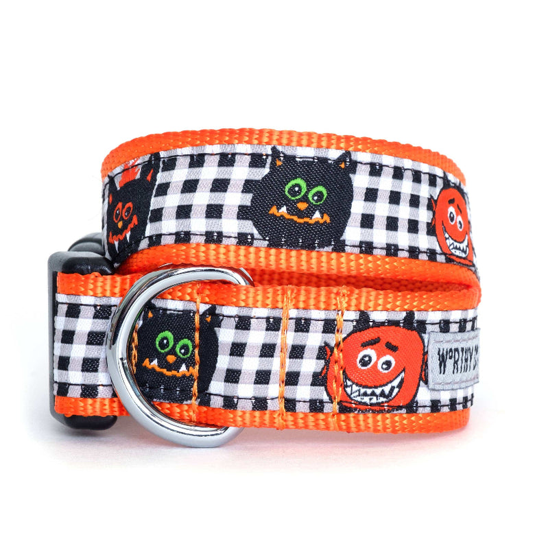 The Worthy Dog The Worthy Dog - Monster Mash Collar: Black/White Multi / Small