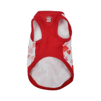 Barker's Bowtique Tee's Scattered Hearts Red Dog Tank