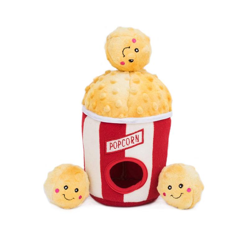 ZippyPaws dog toys Burrow Popcorn Bucket Dog Toy