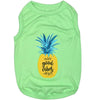 Parisian Pet® dog apparel SM Pineapple Good Vibes Green Dog Tee