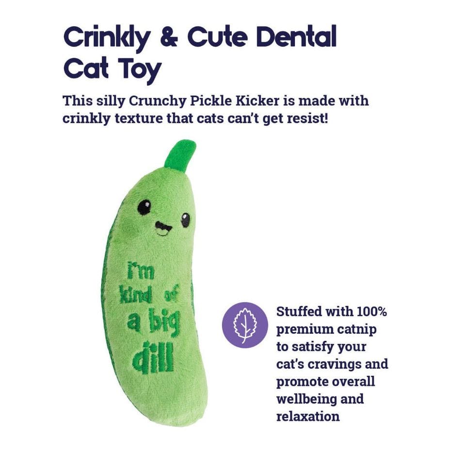 Catstages Cat Toys Crunchy Pickle Kicker Cat Toy