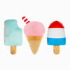Hugsmart Products Inc dog toys Party Summar Cool Pup Ice Cream Squeaky Plush Dog Toy Set - 3 Pc