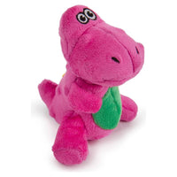 GoDog dog toys Dinos T-Rex Just For Me Squeaky Plush Pink Dog Toy - Mini