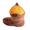 Haute Diggity Dog dog toys Brown Cowboy Boot "Let's Get Rowdy" Plush Squeaky Dog Toy