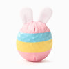 Hugsmart Products Inc dog toys Hoppin' Easter Bunny Striped Pastel Egg Spring Super Ball Plush Dog Toy